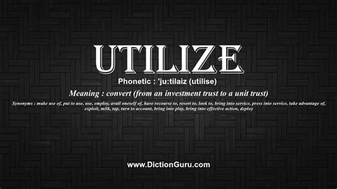 utilizing meaning.